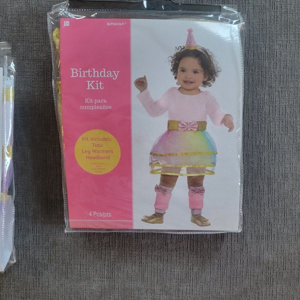 My 1st Birthday Kit Include Tutu Leg Warmers crown Headband 4 Piece set